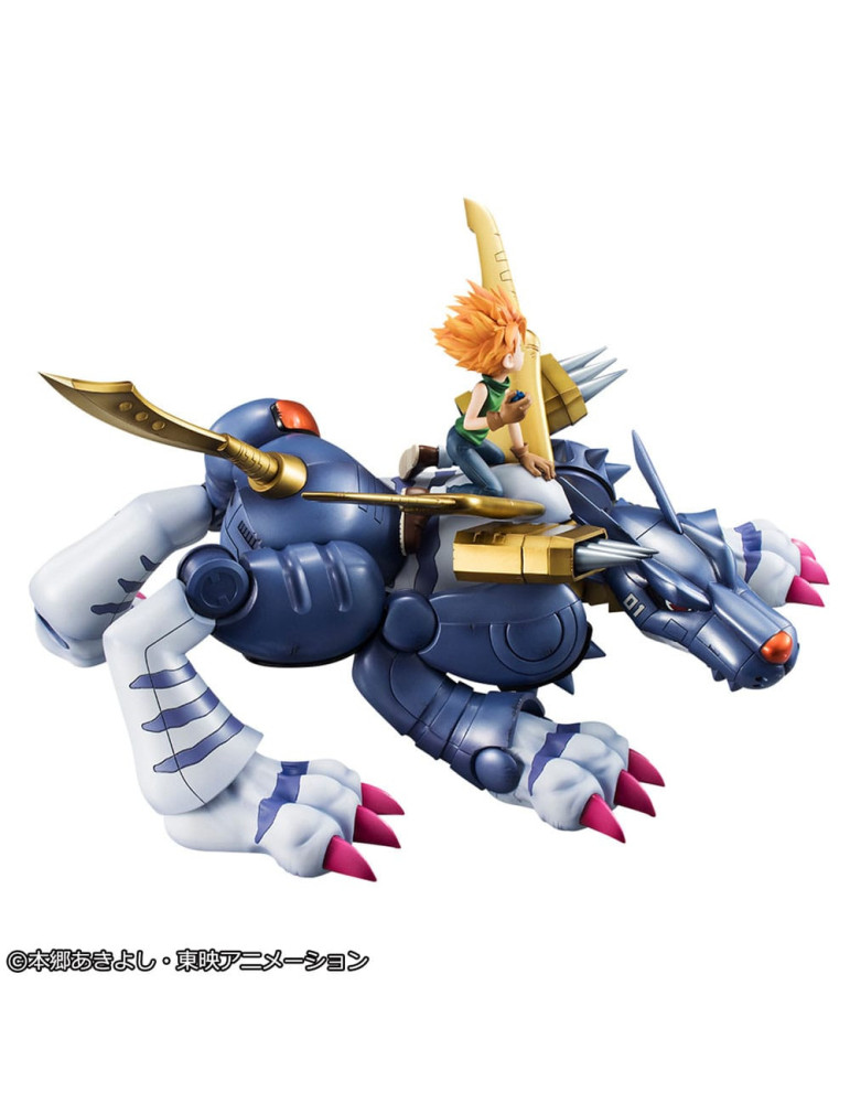 Megahouse - Digimon Adventure - figurine Metal Garurumon & Ishida Yamato