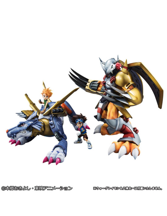 Megahouse - Digimon Adventure - figure Metal Garurumon & Ishida Yamato