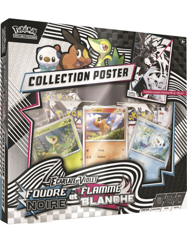 Pokémon Coffret 4 boosters Collection Poster EV10.5 : Foudre Noire & Flamme Blanche (FR)