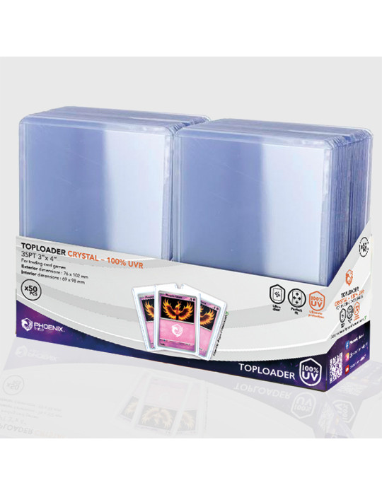 PHOENIX SHIELD 50 toploader Ultimate Crystal 35 pt