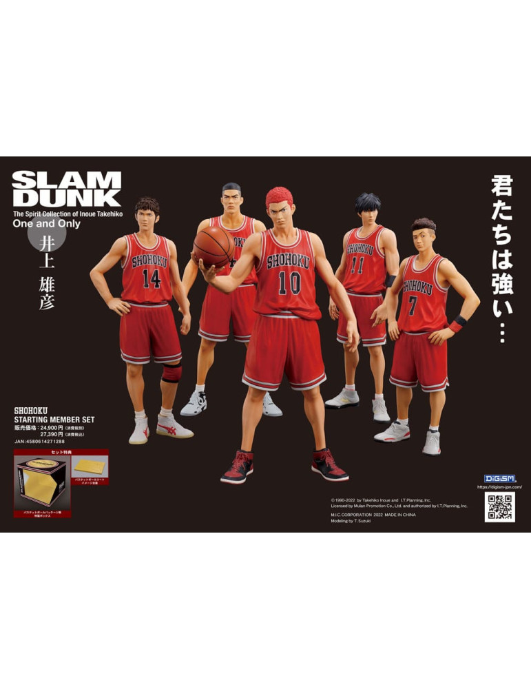 Union Creative - Slam Dunk - Pack 5 statuettes Shohoku Starting Member Set