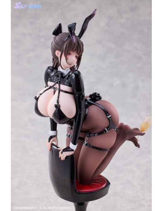SIKI ANIM - figurine Champagne and Bunny Girl Rose Black Stocking Ver.