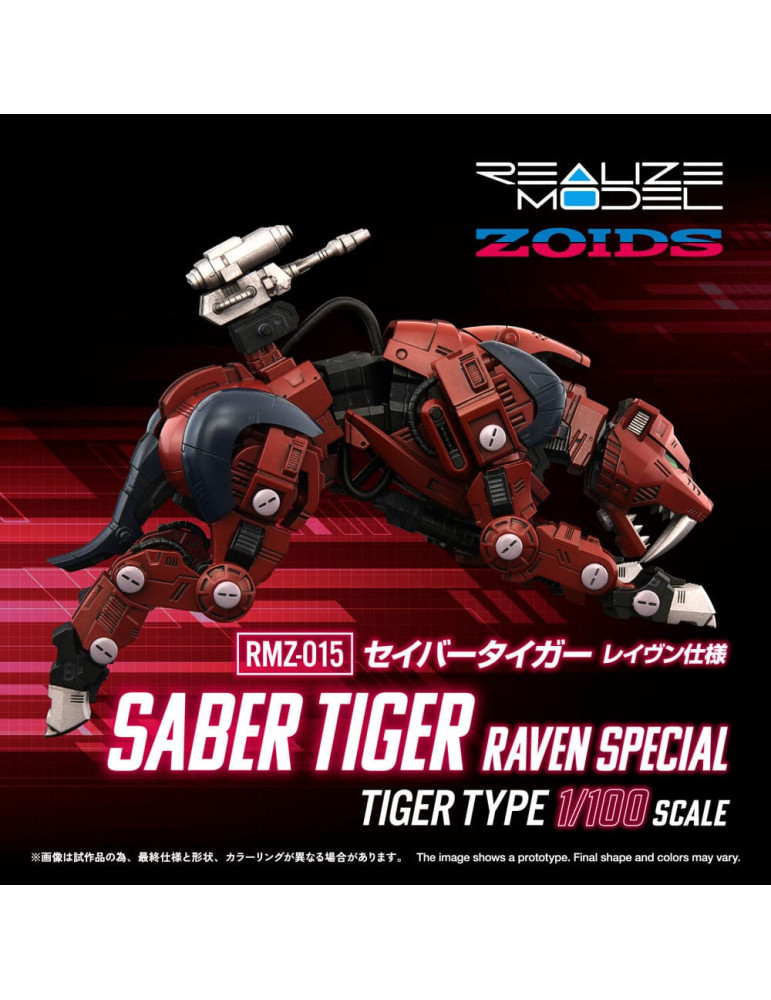 Takara Tomy - Zoids - figurine RMZ-015 Saber Tiger Raven Special