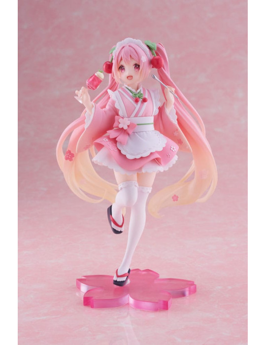 Taito - Hatsune Miku - figurine Newley Written Sakura Miku Japanese Cafe Ver. Reissue