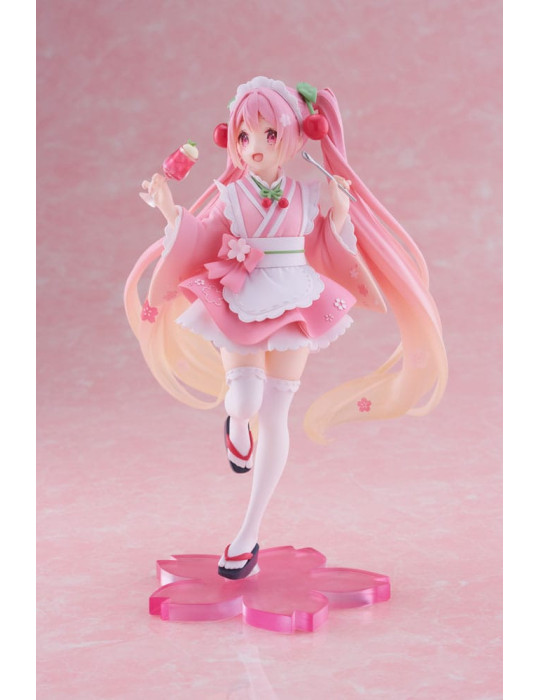 Taito - Hatsune Miku - figurine Newley Written Sakura Miku Japanese Cafe Ver. Reissue