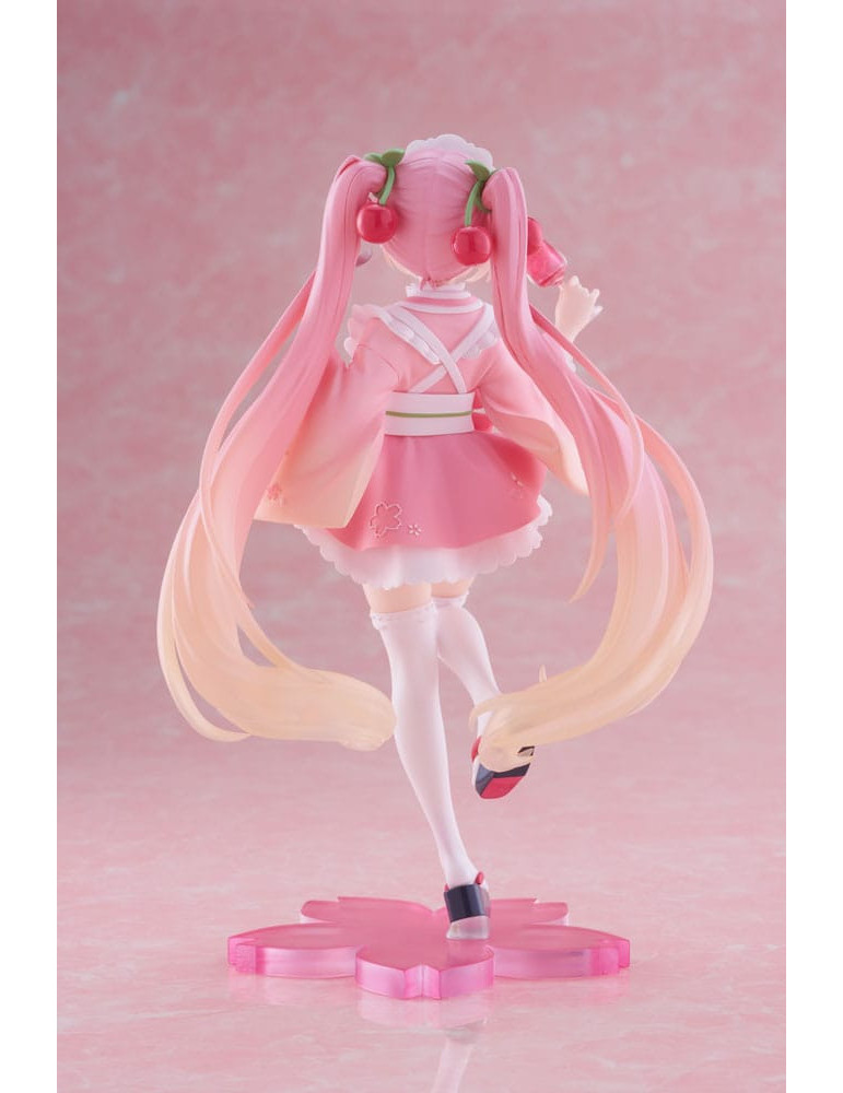 Taito - Hatsune Miku - figurine Newley Written Sakura Miku Japanese Cafe Ver. Reissue