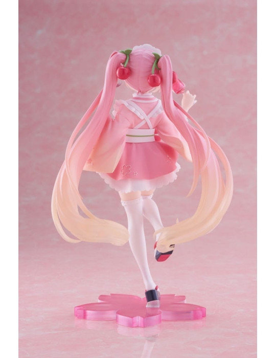 Taito - Hatsune Miku - figurine Newley Written Sakura Miku Japanese Cafe Ver. Reissue