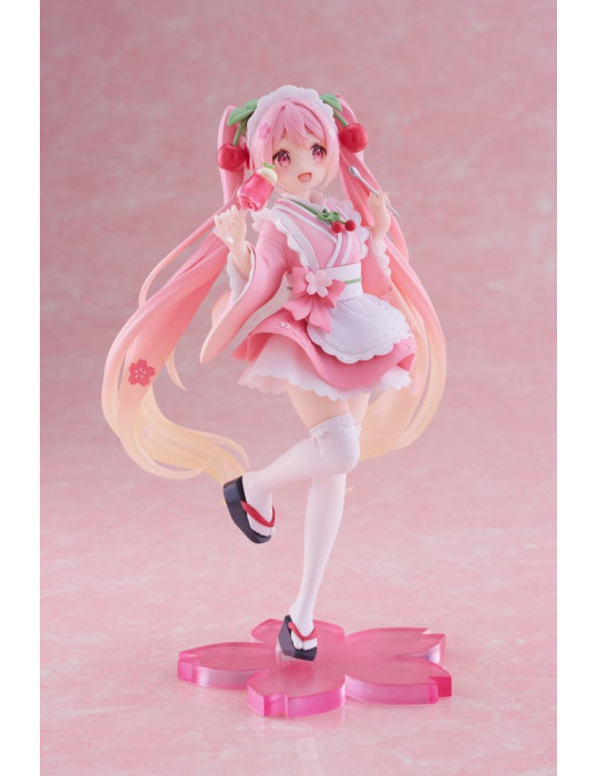 Taito - Hatsune Miku - figurine Newley Written Sakura Miku Japanese Cafe Ver. Reissue