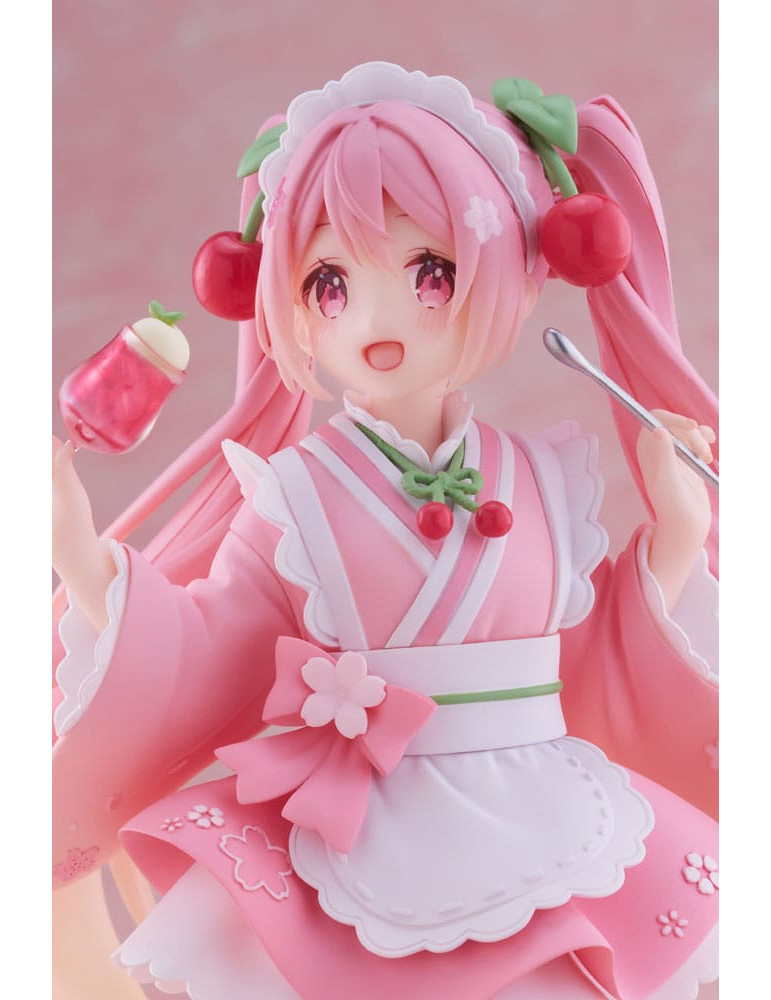 Taito - Hatsune Miku - figurine Newley Written Sakura Miku Japanese Cafe Ver. Reissue