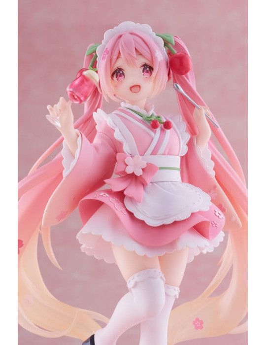 Taito - Hatsune Miku - figurine Newley Written Sakura Miku Japanese Cafe Ver. Reissue