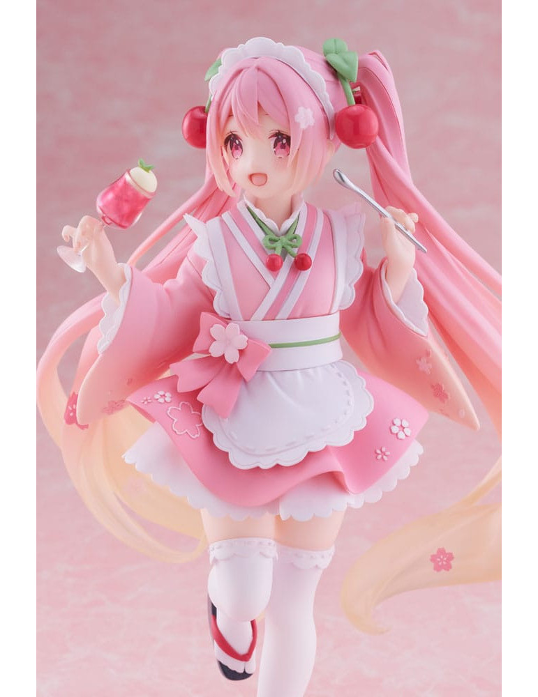 Taito - Hatsune Miku - figurine Newley Written Sakura Miku Japanese Cafe Ver. Reissue
