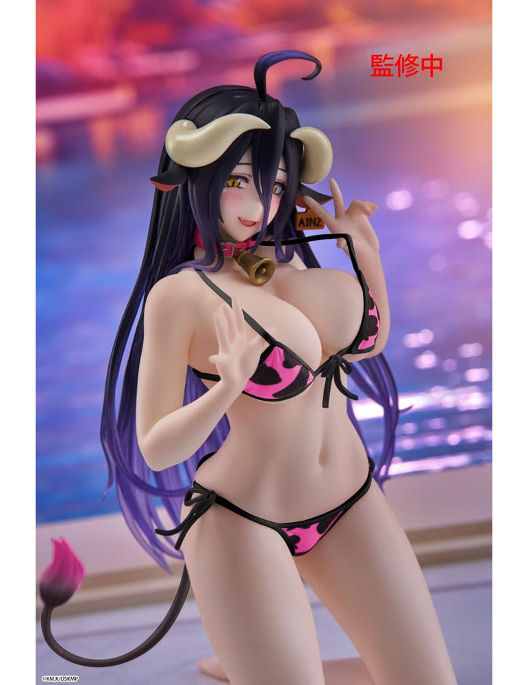 Taito - Overlord - Desktop Cute Figure Albedo Cow-Print Swimsuit Ver. Renewal