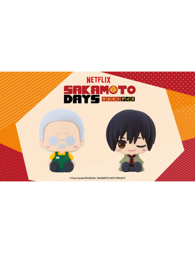 Kotobukiya - Sakamoto Days - mini-figurines Pote Raba Rubber Mascot Sakamoto Taro & Nagumo