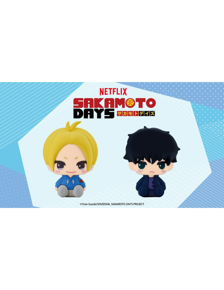 Kotobukiya - Sakamoto Days - mini-figurines Pote Raba Rubber Mascot Asakura Shin & Seba Natsuki