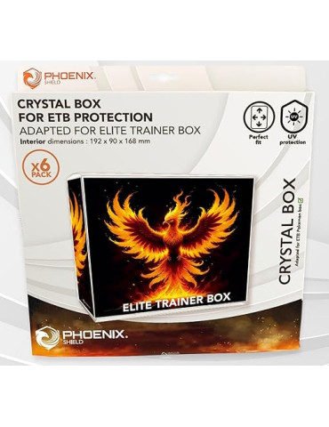 PHOENIX SHIELD 6 Boîtes Crystal pour Elite Trainer Box Pokemon