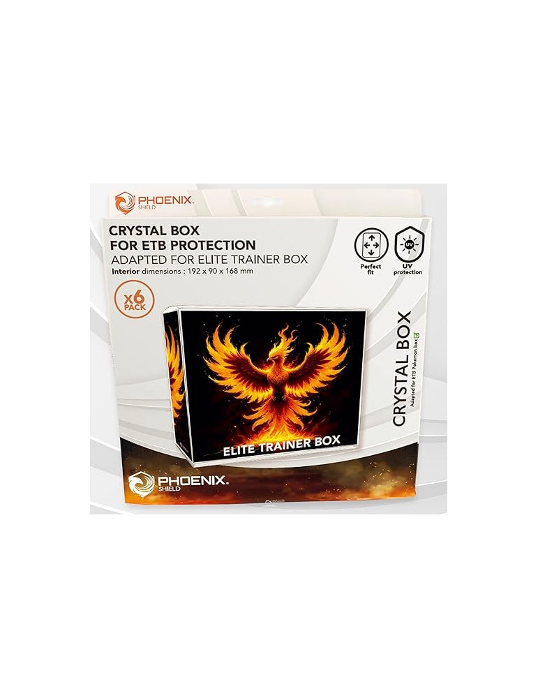 PHOENIX SHIELD 6 Crystal Boxes for Pokemon Elite Trainer Box