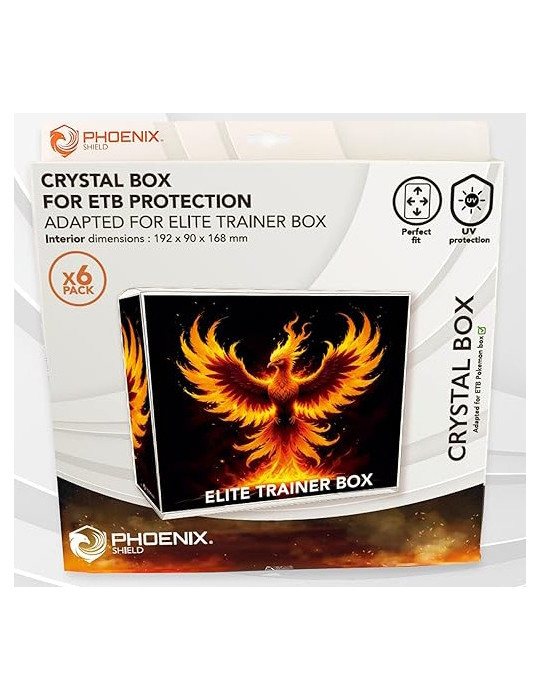 PHOENIX SHIELD Boîte Crystal pour Elite Trainer Box Pokemon (x6)