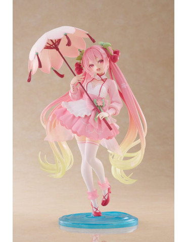 Taito - Hatsune Miku - figurine AMP Newley Written Sakura Miku Sakura Dress Ver.