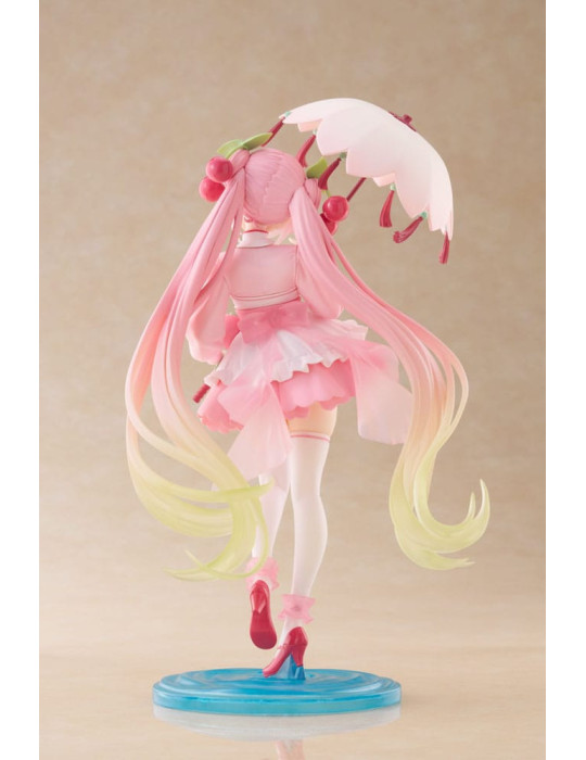 Taito - Hatsune Miku - figure AMP Newley Written Sakura Miku Sakura Dress Ver.