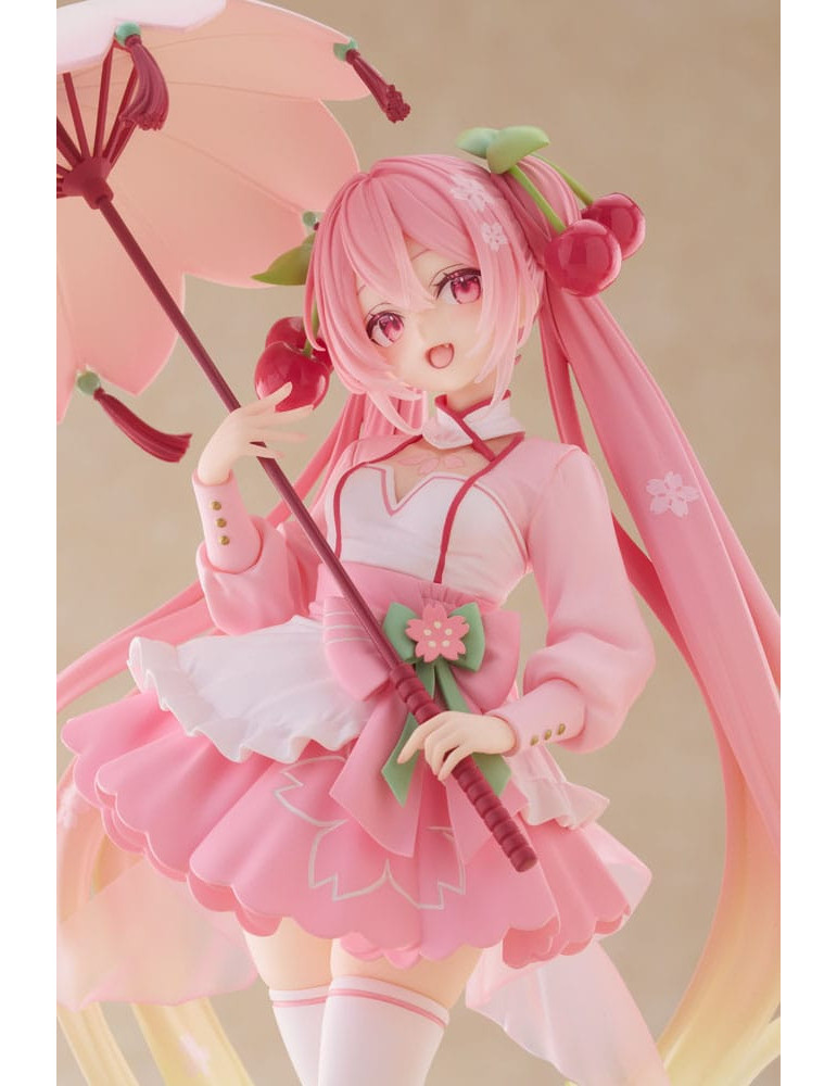 Taito - Hatsune Miku - figure AMP Newley Written Sakura Miku Sakura Dress Ver.