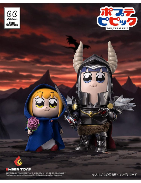 Ember Toys - Pop Team Epic - figurines Chibi Creature Popuko & Pipimi Shining Shoulder Ver.