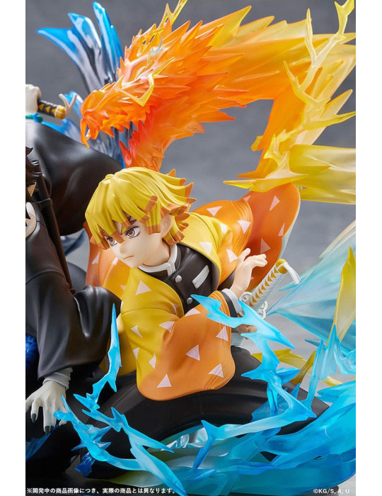 Aniplex - Demon Slayer: Kimetsu no Yaiba - figurine Zenitsu Agatsuma & Kaigaku
