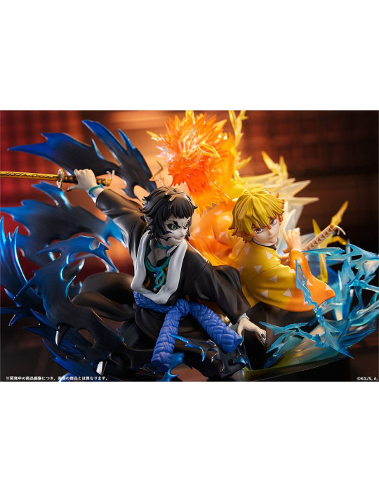 Aniplex - Demon Slayer: Kimetsu no Yaiba - figurine Zenitsu Agatsuma & Kaigaku