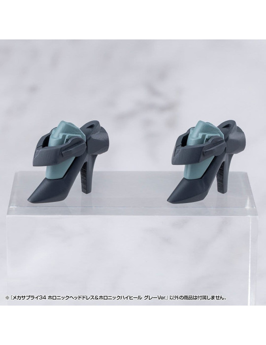 Kotobukiya - M.S.G. Model Kit Accessory Set Mecha Supply 34 Holonic Headdress & Holonic High Heels Grey Ver.