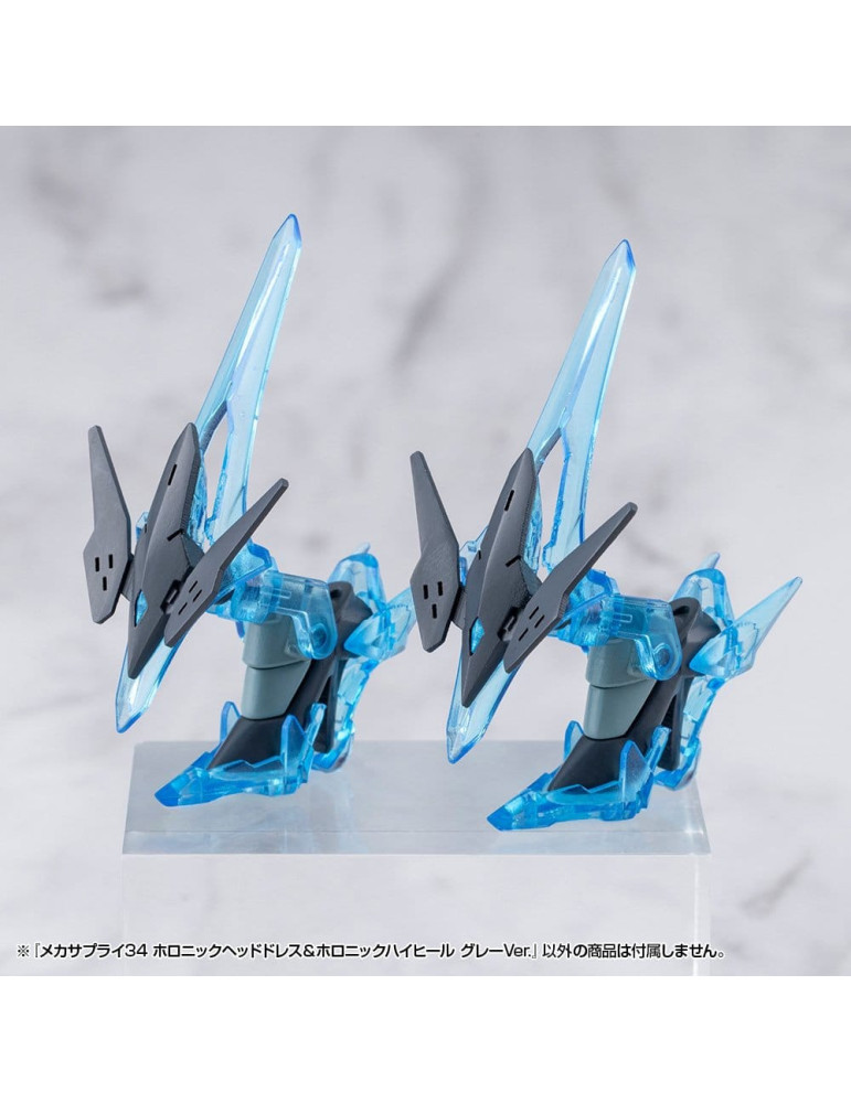 Kotobukiya - M.S.G. Model Kit Accessory Set Mecha Supply 34 Holonic Headdress & Holonic High Heels Grey Ver.