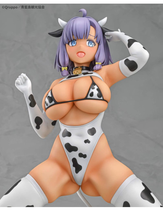 Q-six - Nukitashi The Animation - figurine Misaki Hotori Cow print costume Tanned Ver.