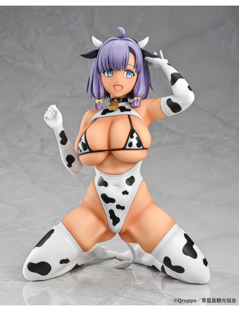 Q-six - Nukitashi The Animation - figurine Misaki Hotori Cow print costume Tanned Ver.
