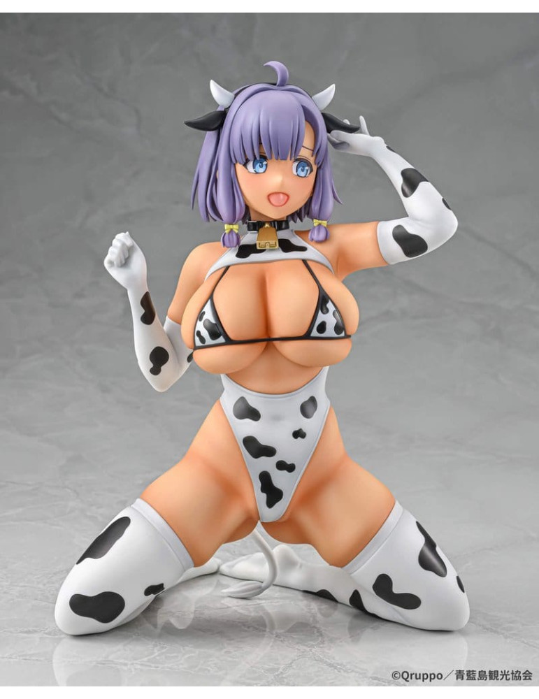 Q-six - Nukitashi The Animation - figurine Misaki Hotori Cow print costume Tanned Ver.