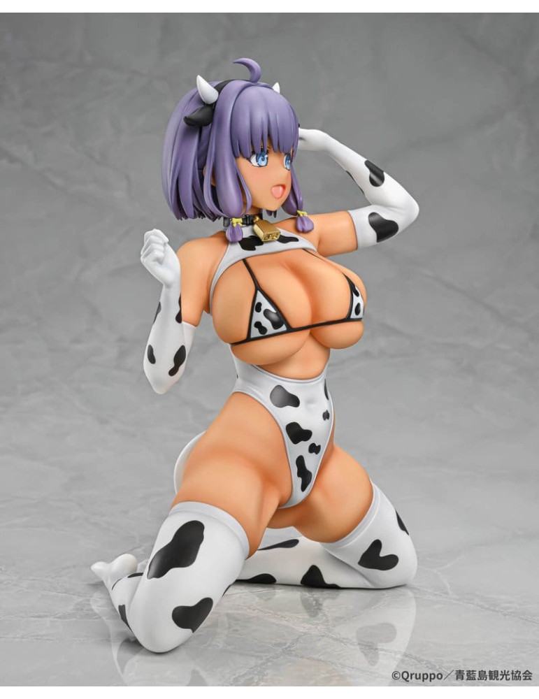 Q-six - Nukitashi The Animation - figurine Misaki Hotori Cow print costume Tanned Ver.