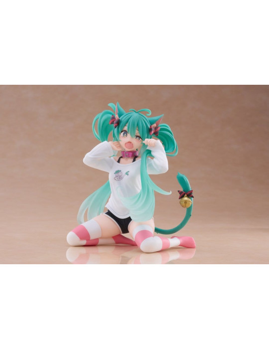 Taito - Hatsune Miku - Desktop Cute Figure Hatsune Miku Cat Ear T-Shirt Ver.
