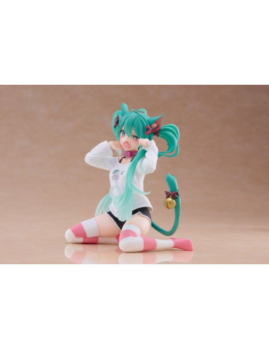 Taito - Hatsune Miku - Desktop Cute Figure Hatsune Miku Cat Ear T-Shirt Ver.
