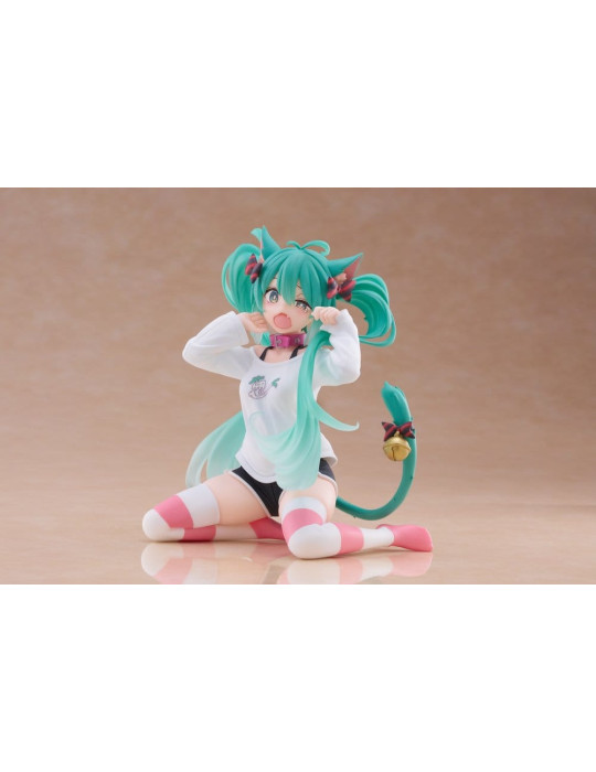 Taito - Hatsune Miku - Desktop Cute Figure Hatsune Miku Cat Ear T-Shirt Ver.