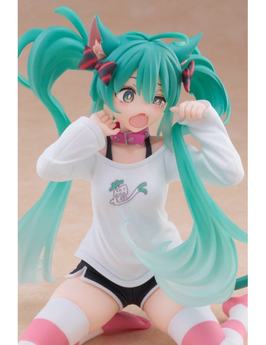 Taito - Hatsune Miku - Desktop Cute Figure Hatsune Miku Cat Ear T-Shirt Ver.