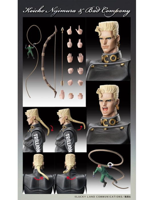 Medicos Entertainment - JoJo's Bizarre Adventure: Diamond Is Unbreakable - figurine Keicho Nijimura & Bad Company
