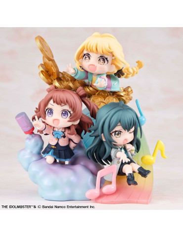 Megahouse - Gakuen Idolmaster - figurine FigUnity Fujita Kotone, Hanami Saki & Tsukimura Temari