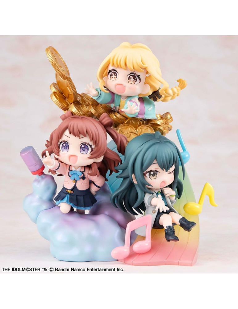 Megahouse - Gakuen Idolmaster - figure FigUnity Fujita Kotone, Hanami Saki & Tsukimura Temari