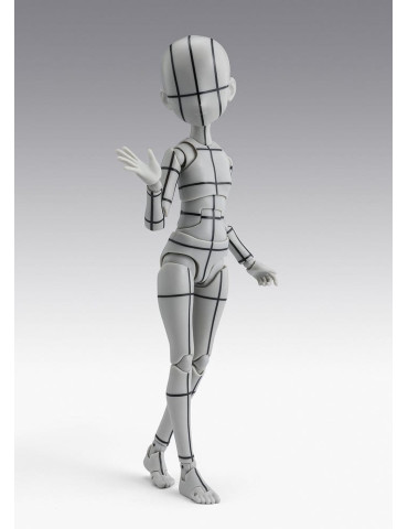 Bandai - figurine S.H.Figuarts Body-Chan -Ken Sugimori- Edition -Wireframe- (Gray Color Ver.)