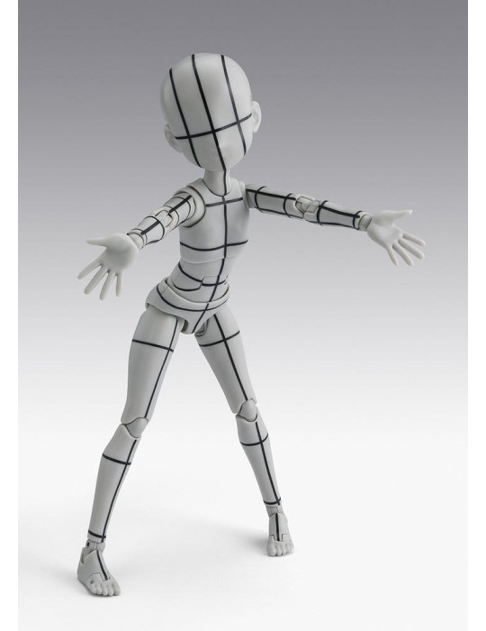 Bandai - figure S.H.Figuarts Body-Chan -Ken Sugimori- Edition -Wireframe- (Gray Color Ver.)