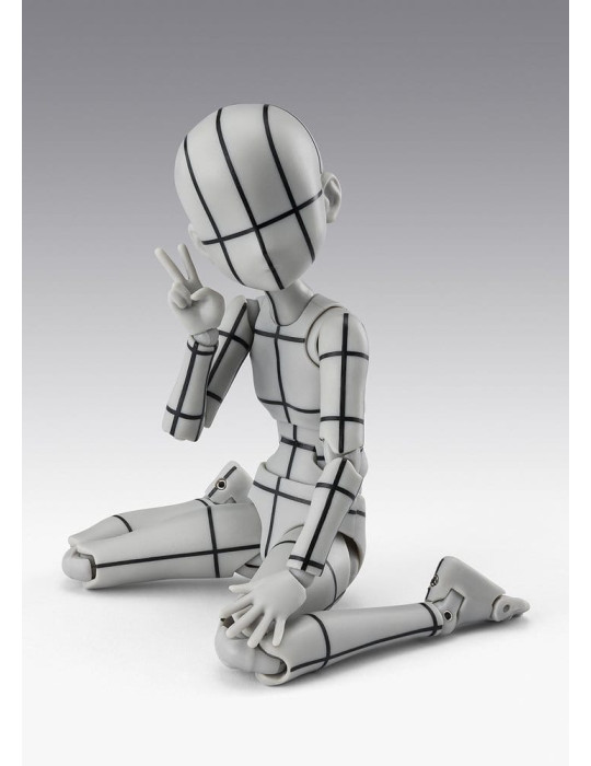 Bandai - figurine S.H.Figuarts Body-Chan -Ken Sugimori- Edition -Wireframe- (Gray Color Ver.)