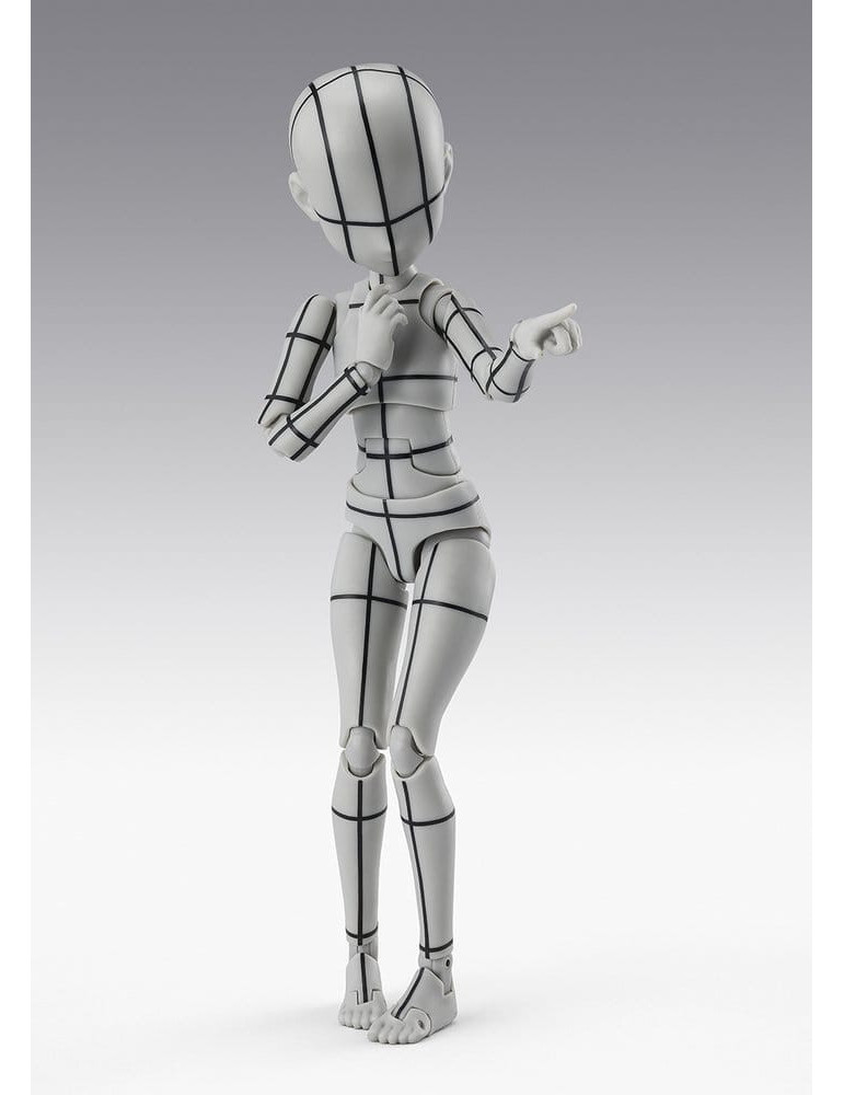Bandai - figurine S.H.Figuarts Body-Chan -Ken Sugimori- Edition -Wireframe- (Gray Color Ver.)