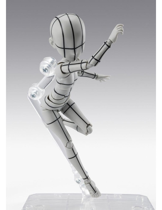 Bandai - figurine S.H.Figuarts Body-Chan -Ken Sugimori- Edition -Wireframe- (Gray Color Ver.)