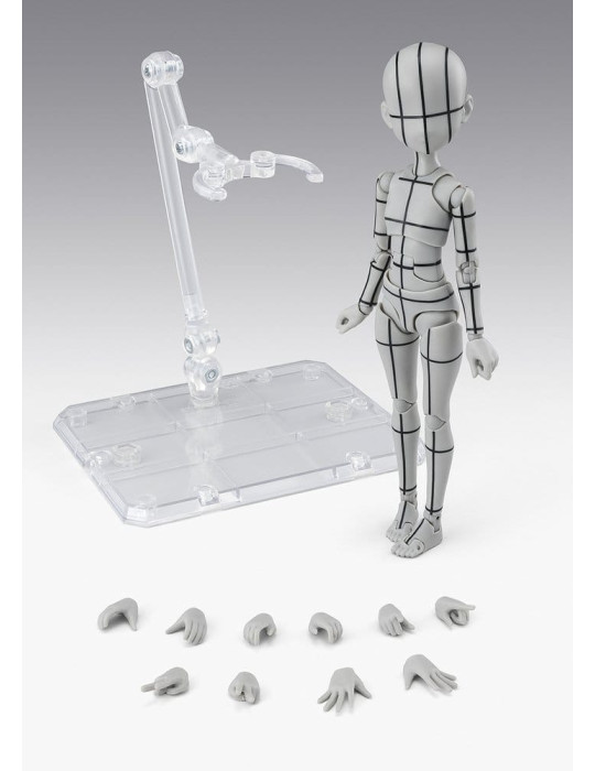 Bandai - figurine S.H.Figuarts Body-Chan -Ken Sugimori- Edition -Wireframe- (Gray Color Ver.)