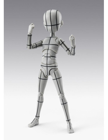 Bandai - figurine S.H.Figuarts Body-Kun -Ken Sugimori- Edition -Wireframe- (Gray Color Ver.)