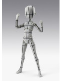 Bandai - figurine S.H.Figuarts Body-Kun -Ken Sugimori- Edition -Wireframe- (Gray Color Ver.)