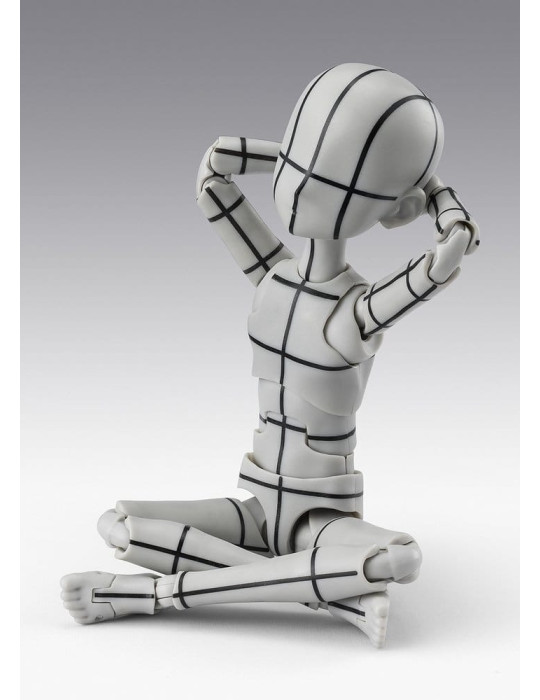 Bandai - figurine S.H.Figuarts Body-Kun -Ken Sugimori- Edition -Wireframe- (Gray Color Ver.)