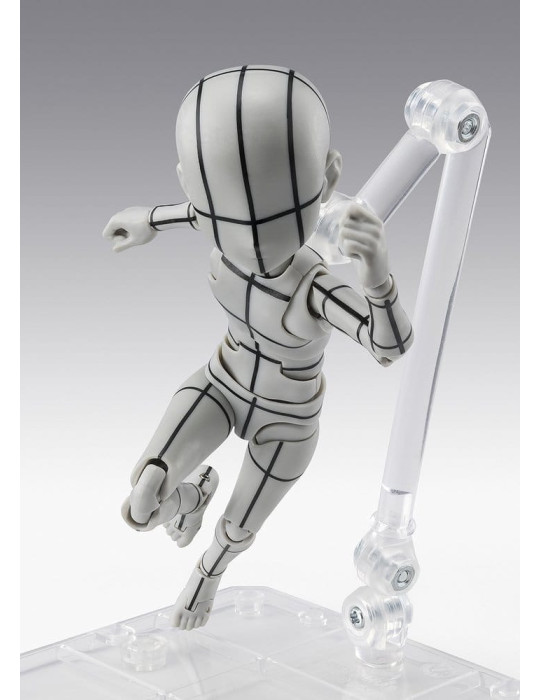Bandai - figure S.H.Figuarts Body-Kun -Ken Sugimori- Edition -Wireframe- (Gray Color Ver.)